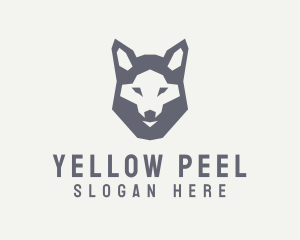 Wolf Hound Face logo design