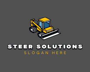 Industrial Skid Steer Excavator logo design