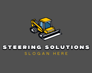 Industrial Skid Steer Excavator logo design