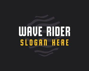 Modern Business Waves logo design