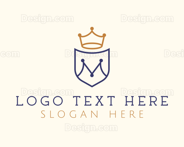Royal Crown Crest Letter M Logo