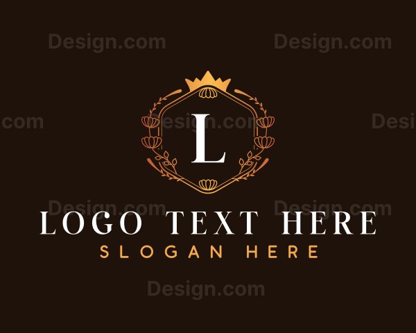 Elegant Hexagon Crown Logo