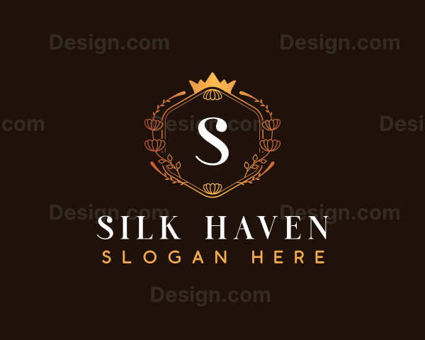 Elegant Hexagon Crown Logo