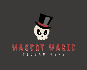 Magician Hat Skull  logo design