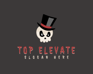 Magician Hat Skull  logo design