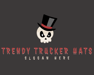 Magician Hat Skull  logo design