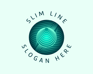 Microbiology Line Wave logo design