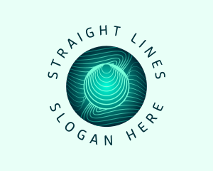 Microbiology Line Wave logo design