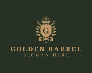 Golden Royal Shield logo design