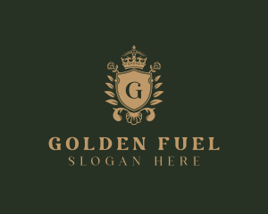 Golden Royal Shield logo design