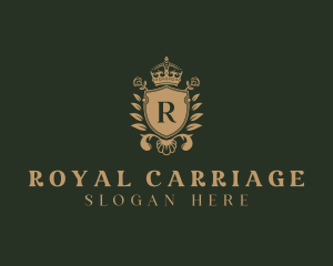 Golden Royal Shield logo design