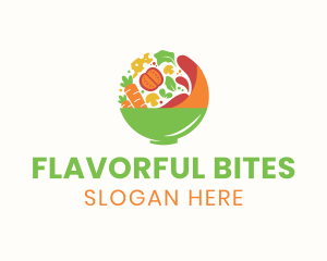 Yummy Food Bowl logo design