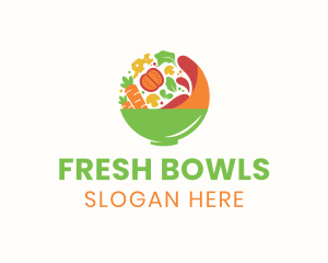 Yummy Food Bowl logo design