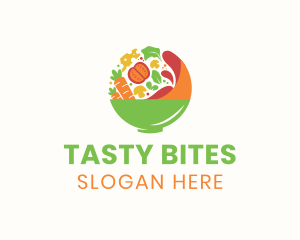 Yummy Food Bowl logo design