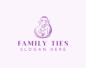 Breastfeeding Mother Baby logo design