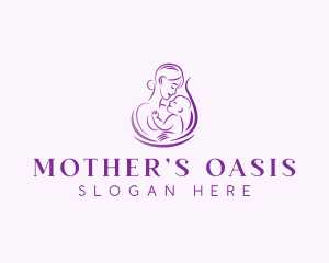 Breastfeeding Mother Baby logo design