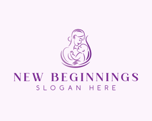 Breastfeeding Mother Baby logo design