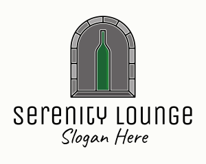 Wine Bottle Cellar logo design