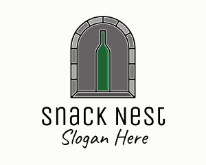 Wine Bottle Cellar logo design