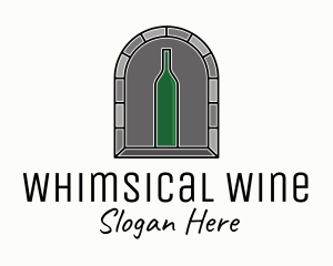 Wine Bottle Cellar logo design