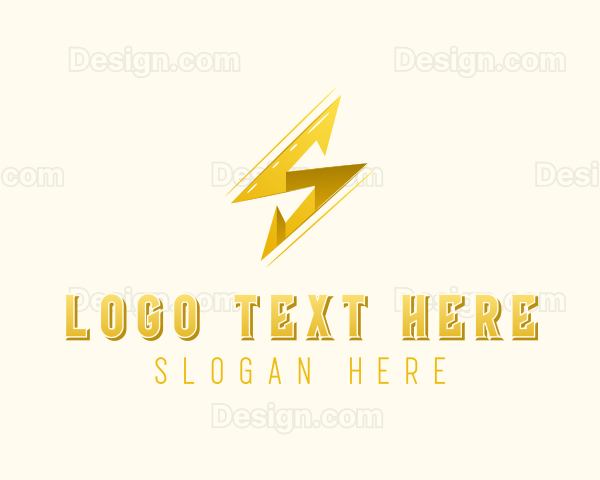 Lightning Bolt Letter S Logo