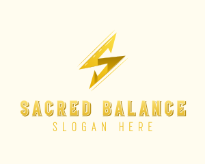 Lightning Bolt Letter S logo design