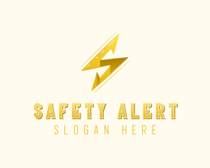 Lightning Bolt Letter S logo design