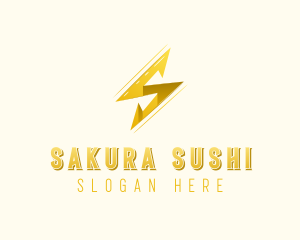 Lightning Bolt Letter S logo design