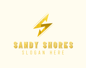 Lightning Bolt Letter S logo design