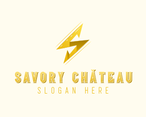 Lightning Bolt Letter S logo design