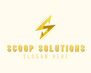 Lightning Bolt Letter S logo design