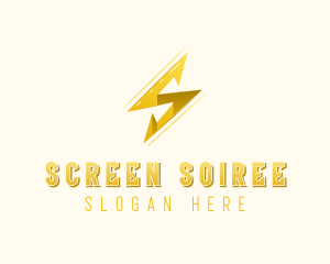 Lightning Bolt Letter S logo design