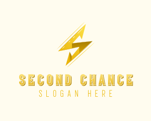 Lightning Bolt Letter S logo design