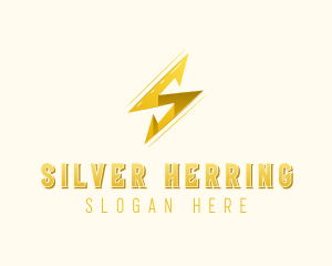 Lightning Bolt Letter S logo design