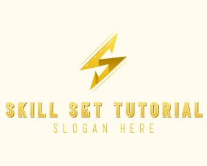 Lightning Bolt Letter S logo design