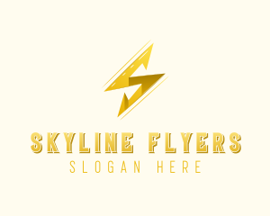 Lightning Bolt Letter S logo design