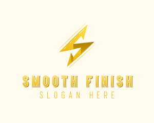 Lightning Bolt Letter S logo design