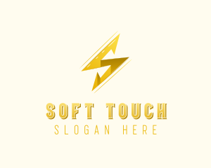 Lightning Bolt Letter S logo design