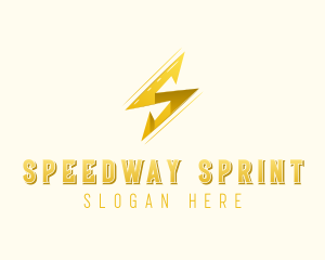 Lightning Bolt Letter S logo design