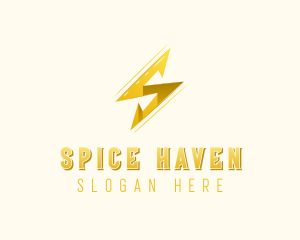 Lightning Bolt Letter S logo design