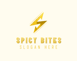 Lightning Bolt Letter S logo design