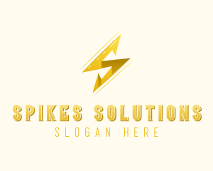 Lightning Bolt Letter S logo design