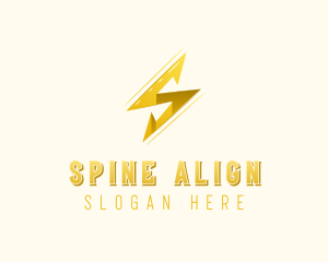 Lightning Bolt Letter S logo design