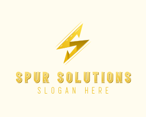 Lightning Bolt Letter S logo design