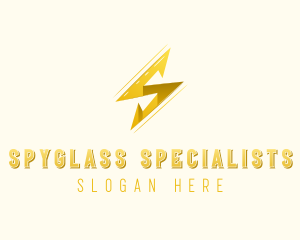 Lightning Bolt Letter S logo design