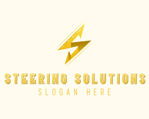 Lightning Bolt Letter S logo design