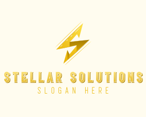 Lightning Bolt Letter S logo design