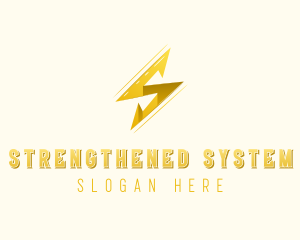 Lightning Bolt Letter S logo design