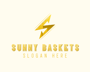 Lightning Bolt Letter S logo design