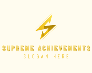 Lightning Bolt Letter S logo design